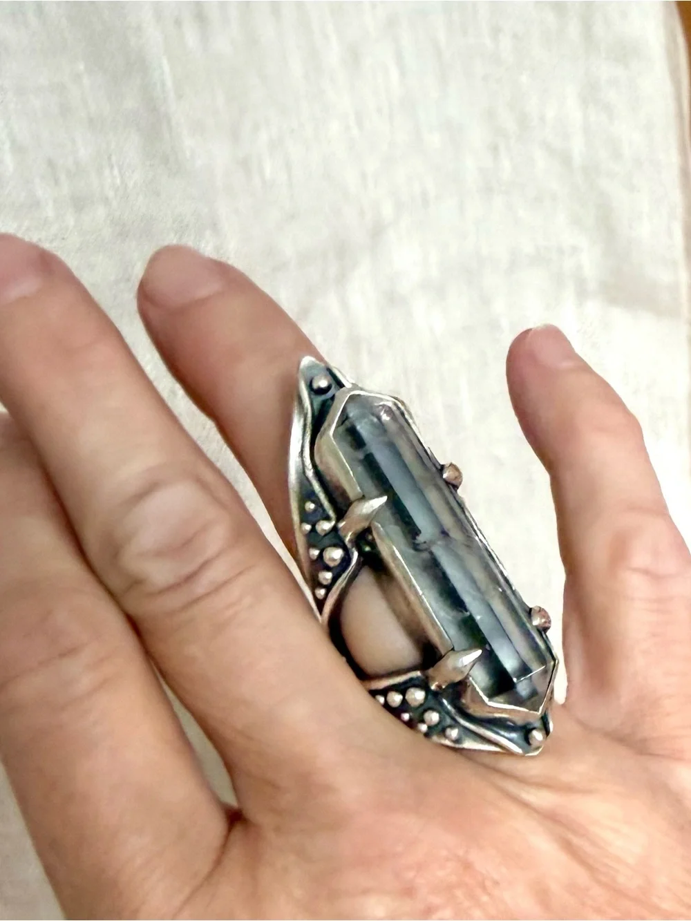 Acid Queen Jewelry Open Amplifier Ring, US 6.5 - Picture 4 of 16